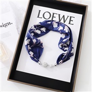 (1353cm)( Navy blue)diamond wind color Word buckle samll scarves woman necklace buckle scarves belt