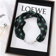 (1353cm)( green Flower)diamond wind color Word buckle samll scarves woman necklace buckle scarves belt