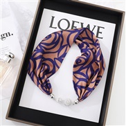 (1353cm)(purple)diamond wind color Word buckle samll scarves woman necklace buckle scarves belt