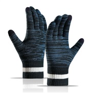 ( blue)knitting glove  autumn Winter warm man glove Outdoor mitten touch screen glove