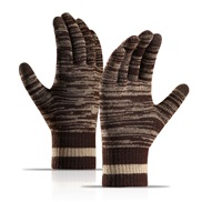 ( Brown)knitting glove  autumn Winter warm man glove Outdoor mitten touch screen glove