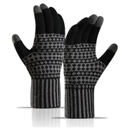 ( black)touch screen glove  Winter man velvet glove warm woolen knitting glove