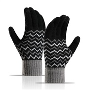 ( black) Winter man velvet warm glove mitten touch screen knitting glove