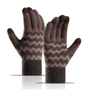 ( light brown) Winter man velvet warm glove mitten touch screen knitting glove