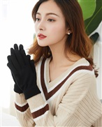 ( black)OO Winter glove  man thick velvet Outdoor warm lady woolen touch screen knitting glove
