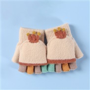 (Children /students 5-12)( skin color)glove warm child Winter student lovely half knitting velvet samll glove