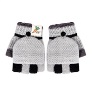 (Children /students 5-12)( gray )glove warm child Winter student lovely half knitting velvet samll glove