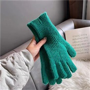 (Free Size )pure color woolen knitting Korea glove mitten touch screen wind Autumn and Winter warm