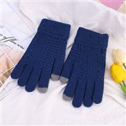 (Free Size )Winter warm velvet glove man woman thick knitting MITTEN GLOVES touch screen glove