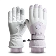 (Free Size )(purple Women style)lovers skiing glove man woman Winter outdoor sports velvet thick warm glove wind touch 