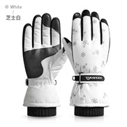 ( while SK)Winter glove skiing warm glove velvet thick velvet leather Non-slip wear-resisting touch screen glove lady