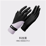 (Free Size )( black )summer Sunscreen glove woman Outdoor Non-slip draughty thin glove touch screen