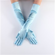 (Free Size )( blue) surface elasticity colorcoslay lady glove sexy velvet glove