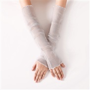 (Free Size )( white)summer Outdoor sleeves  thin nets yarn sleeves foot  half lace  gold silver Sunscreen sleeves