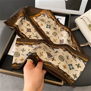 Korean style spring autumn thin style color feather Double layer imitate silk long neckerchief Business occupat