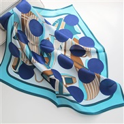 (   blue)print scarf scarvesOO silk samll pattern