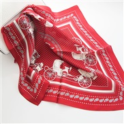 (  H circle point red)print scarf scarvesOO silk samll pattern