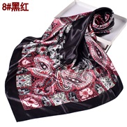 ( black  red )big flower color print* generous scarves  lady retro scarf