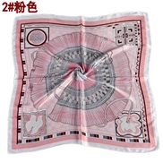 ( Pink)occidental style fashion pattern geometry* surface scarves woman  spring ornament