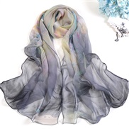 ( gray)summer lotus Sunscreen scarves Seaside beach long style lady scarves color thin scarves scarf
