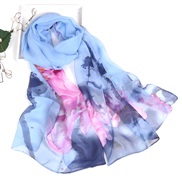 (sky blue )summer lotus Sunscreen scarves Seaside beach long style lady scarves color thin scarves scarf