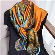 ( Orange) scarves woman Chinese style scarves woman spring autumn thin style shawl two scarf