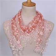 lace hollow pure color lady triangle  Korea color draughty apparel triangle scarf