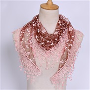 lace hollow pure color lady triangle  Korea color draughty apparel triangle scarf