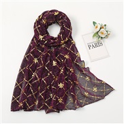 (  purple  rose Red) color scarf  gold silver fashion gold square leisure head woman  V
