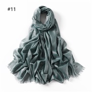 (  Peppermint Green )pure color cotton gold silver scarf woman  color two head short bag head shawl  V