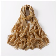 (  gold .jpg )pure color cotton gold silver scarf woman  color two head short bag head shawl  V