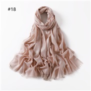 (  light pink )pure color cotton gold silver scarf woman  color two head short bag head shawl  V