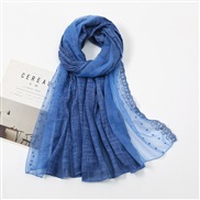 (  sapphire blue )pure color cotton flower scarf head   summer shawl gold fashion scarves V
