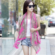 ( rose Red)Sunscreen shawl lady summer Chiffon scarf occidental style flower beach scarves