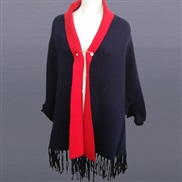 ( Navy blue red )Autumn and Winter lady Double surface shawl scarf two tassel thick long style belt sleeves sheep velve