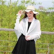 ( white)summer Sunscreen long sleeve leaf shawl  Chiffon beach  lady shawl