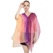( purple )Chiffon Pearl buckle lady hedging  print summer Sunscreen shawl