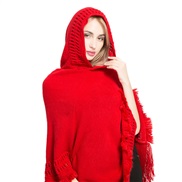 ( red)Autumn and Winter belt woman tassel large size sweaters  imitate sheep velvet shawl