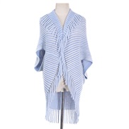 ( blue)Autumn and Winter warm knitting shawl woman shawl cardigan short sleeves sweatersoncho