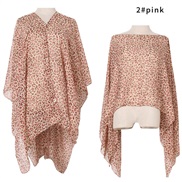 ( Pink)summer imitate silk bikini shawl print Sunscreen shawl scarves shawl