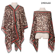 ( khaki)summer leopard Sunscreen shawl print Sunscreen shawl scarves shawlsilk