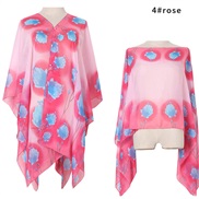 ( rose Red)summer imitate silk shawl print Sunscreen shawl gift scarves shawlshawl