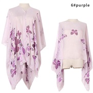 (purple)summer imitate silk shawl butterfly print Sunscreen shawl gift scarves shawlshawl