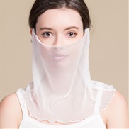 ( white)spring summer new silk surface hedging Collar woman pure color Sunscreen draughty thin style Mask samll scarves