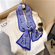 (  blue  while )scarves woman belt spring autumn Korean style imitate silk belt all-Purpose ornament neckerchief all-Pu