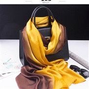 ( gold ) silk lady gradual change color scarves new all-Purpose long style shawl silk scarf