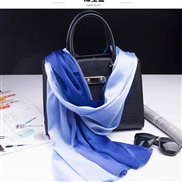 ( sapphire blue ) silk lady gradual change color scarves new all-Purpose long style shawl silk scarf
