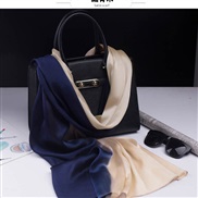 ( Navy blue) silk lady gradual change color scarves new all-Purpose long style shawl silk scarf