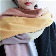 (70*180cm)scarf woman Autumn and Winter thick warm imitate sheep velvet big grid scarf woman Winter shawl Collar