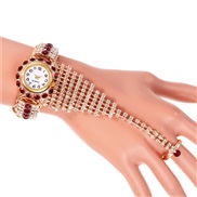 ( red)horasan trend lady fully-jewelled chain watch fashion lady wrist-watches